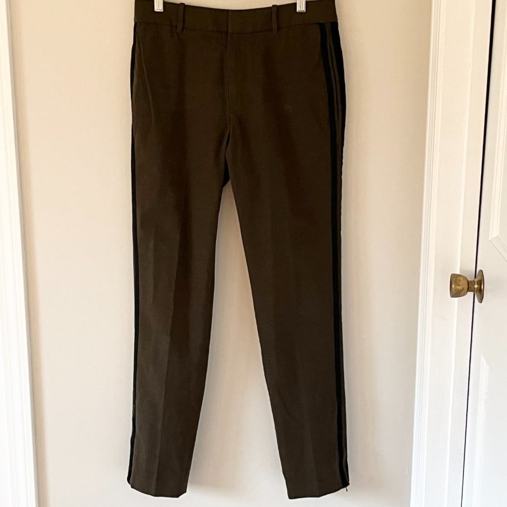 James Perse NWT Army Green Trouser with Navy stripes size 30